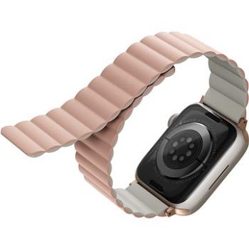 Uniq Revix Reversible Magnetic řemínek pro Apple Watch 42/44/45/Ultra 49mm růžový/béžový (UNIQ-45MM-REVPNKBEG)