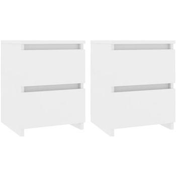 Noční stolky 2 ks bílé 30 x 30 x 40 cm dřevotříska (800514)