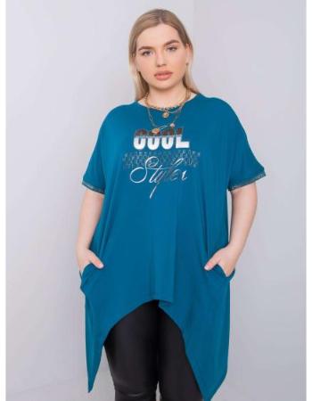 Dámská halenka  plus size KENDRA modrá