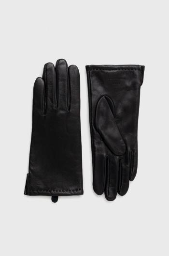 Kožené rukavice Tiger Of Sweden dámské, černá barva