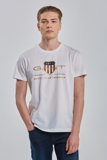 TRIČKO GANT D2. ARCHIVE SHIELD SS T-SHIRT bílá S