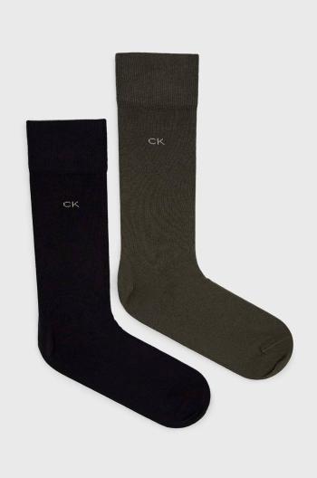 Ponožky Calvin Klein pánské, zelená barva