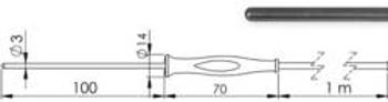 Ponorná sonda Greisinger GF 1T-T3-AA-BNC 480619, -70 do +250 °C, 100 mm, typ senzoru=Pt1000