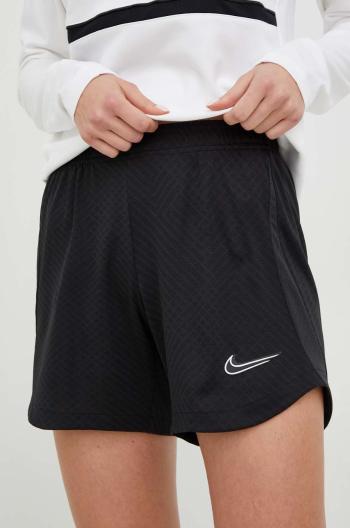 Tréninkové šortky Nike dámské, černá barva, s potiskem, medium waist