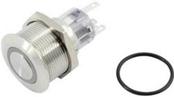 Tlačítko TRU COMPONENTS TC-GQ22-A-11E/B/12V/S203, 250 V, 5 A, nerezová ocel, 1 ks