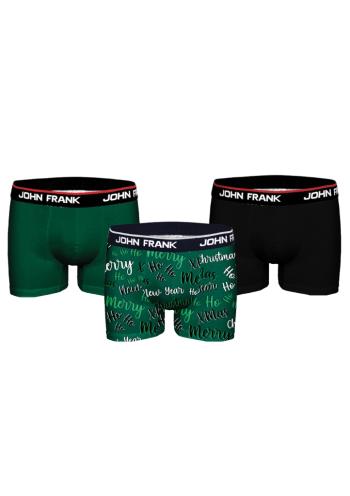 Pánské boxerky John Frank JF3B-CH-01 3Pack boxerky M Dle obrázku