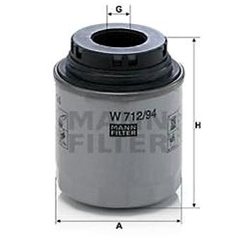 MANN-FILTER W712/94 pro vozy AUDI, SEAT, SKODA, VW (W712/94)