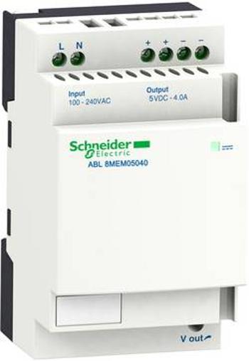 Síťový zdroj na DIN lištu Schneider Electric ABL8MEM05040, 2.5 A, 20 W