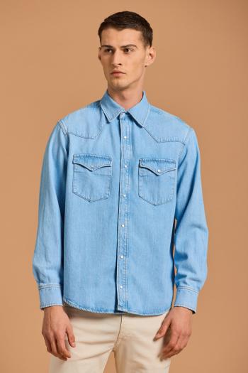 KOŠILE GANT D2. REL DENIM WESTERN TOWN modrá XL