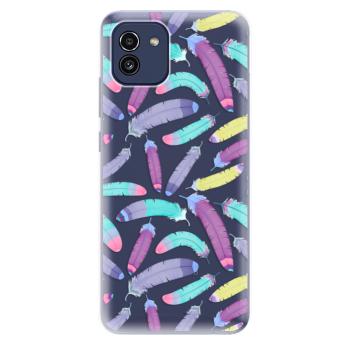 Odolné silikonové pouzdro iSaprio - Feather Pattern 01 - Samsung Galaxy A03