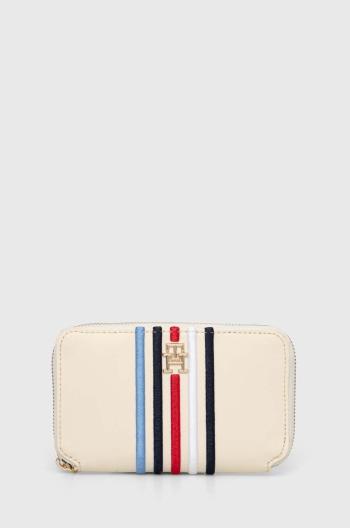 Peněženka Tommy Hilfiger béžová barva, AW0AW16018