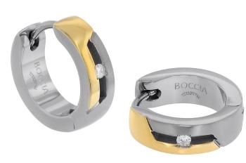 Boccia Titanium Titanové náušnice s diamantem 05045-04