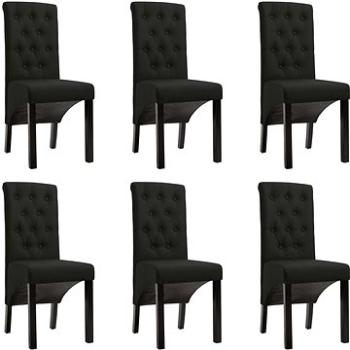 Jídelní židle 6 ks černé textil (276976)