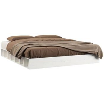 Rám postele bílý 140 × 200 cm masivní dřevo, 820677 (820677)