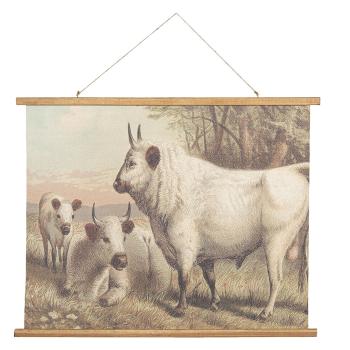 Nástěnný dekorativní plakát s krávami - 100*2*75 cm 5WK0029