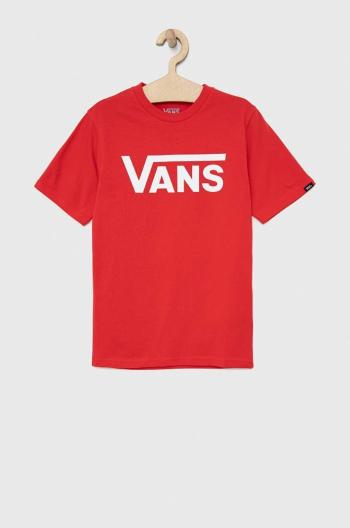 Dětské bavlněné tričko Vans BY VANS CLASSIC BOYS TRUE RED/WHITE červená barva, s potiskem