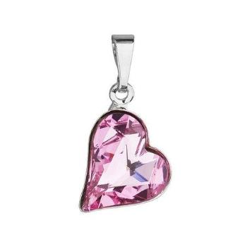 Přívěsek bižuterie se Swarovski krystaly růžové srdce 54033.3, rose