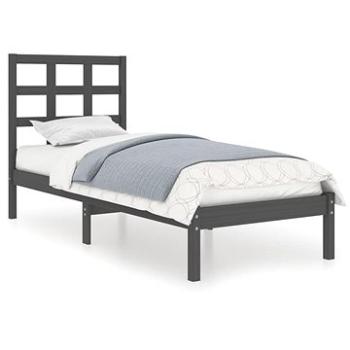 Rám postele šedý masivní dřevo 75 × 190 cm Small Single, 3105432 (3105432)