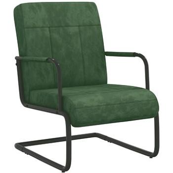 Konzolová židle tmavě zelená samet, 325790 (325790)