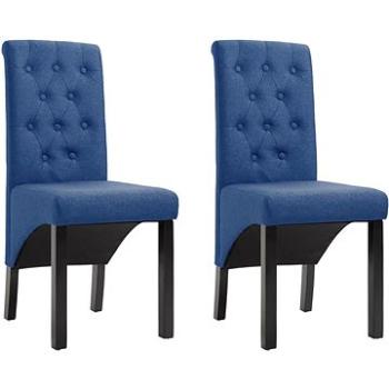 Jídelní židle 2 ks modré textil (248989)