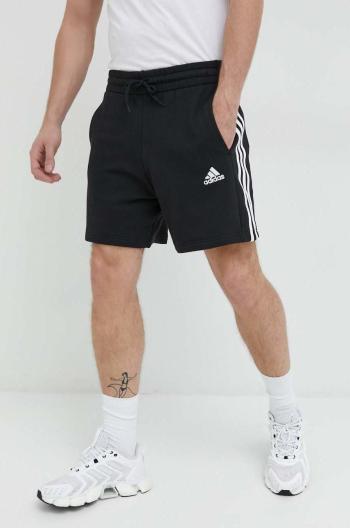 Bavlněné šortky adidas pánské, černá barva