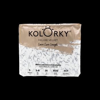 Kolorky Deluxe velvet S 3-6 kg jednorázové eko plenky se sametovým povrchem 25 ks