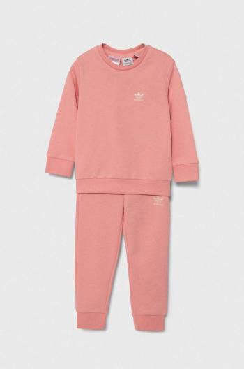 Dětská tepláková souprava adidas Originals CREW SET růžová barva, IX9844