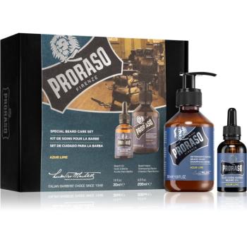 Proraso Set Beard Original dárková sada Azur Lime(na vousy) pro muže