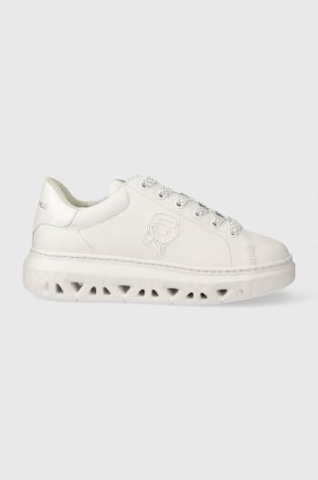 Kožené sneakers boty Karl Lagerfeld KAPRI KITE bílá barva, KL64530N