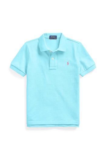 Dětské polo tričko Polo Ralph Lauren tyrkysová barva