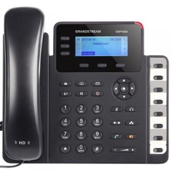 Telefon Grandstream GXP1630 VoIP telefon - 3x SIP účet,­ HD audio,­ 3 prog.tl.+8 předvoleb,­ switch 2xLAN 1000Mbps, PoE, GXP1630