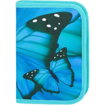 BAAGL CLASSIC CASE BUTTERFLY Školní penál, tyrkysová, velikost