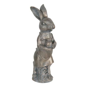 Metalická velikonoční dekorace králíka Métallique - 10*6*21 cm 6PR3088CH