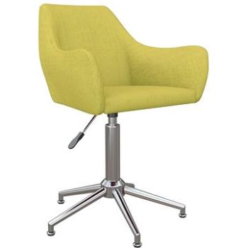 Otočná jídelní židle zelená textil, 330956 (330956)