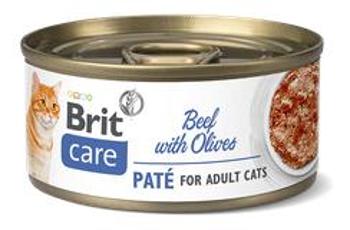 BRIT CARE cat konz. ADULT  BEEF paté/olives - 24 x 70g
