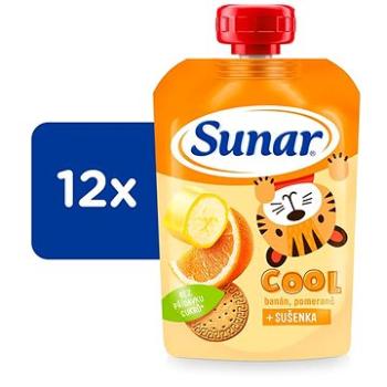 Sunar ovocná kapsička Cool pomeranč banán sušenka 12× 110 g (8592084418427)