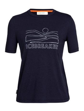 dámské merino triko krátký rukáv ICEBREAKER Wmns Central SS Tee icebreaker Sunset, Midnight Navy (vzorek) velikost: S