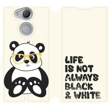Flipové pouzdro na mobil Sony Xperia XA2 - M041S Panda - life is not always black and white (5903226050444)
