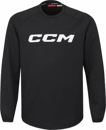 CCM Locker Room Fleece Crew YTH Black Dlouhé rukávy-Sweatshirt S YTH