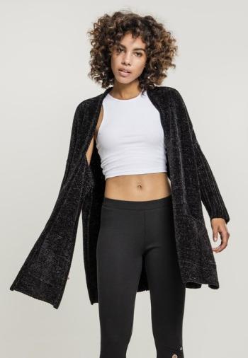 Urban Classics Ladies Oversize Chenille Cardigan black - XS