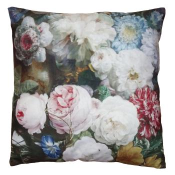 Sametový povlak na polštář s rozkvetlými květy Manon - 45*45 cm KT021.216