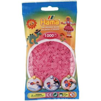 Hama H207-72 Průhledné růžové korálky 1000 ks Midi