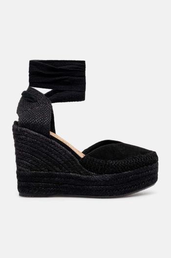 Espadrilky Answear Lab černá barva, na klínku