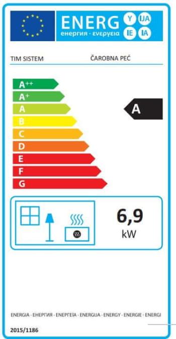 Tim Sistem Čarobna pec ECO 6,9 kW, krbová kamna na TP, ocel červená