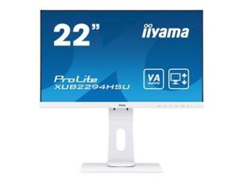 22" iiyama XUB2294HSU-W1: VA, FullHD@75, 250cd/m2, 4ms, VGA, HDMI, DP, USB, height, pivot, bílý, XUB2294HSU-W1