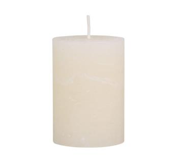 Krémová široká svíčka Rustic pillar - Ø 7*10cm 71049119 (71491-19)