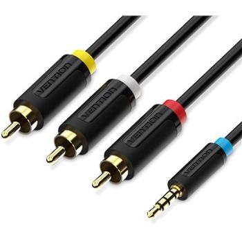 Vention 3.5mm Jack Male to 3x RCA Male AV Cable 2m Black (BCBBH)