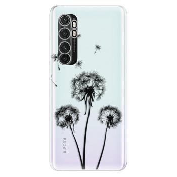 Odolné silikonové pouzdro iSaprio - Three Dandelions - black - Xiaomi Mi Note 10 Lite