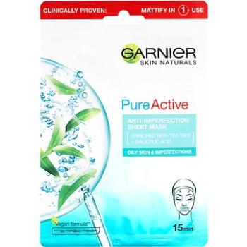 GARNIER Skin Naturals Pure Active textilní maska proti nedokonalostem, 28 g (3600542368896)