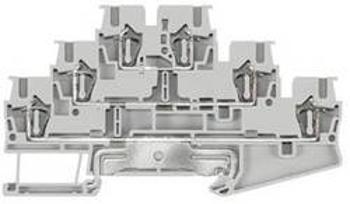 Trojitá svorka přípojka s pružinovým protitahem Siemens 8WH20304HF00, 5.2 mm, šedá, 50 ks